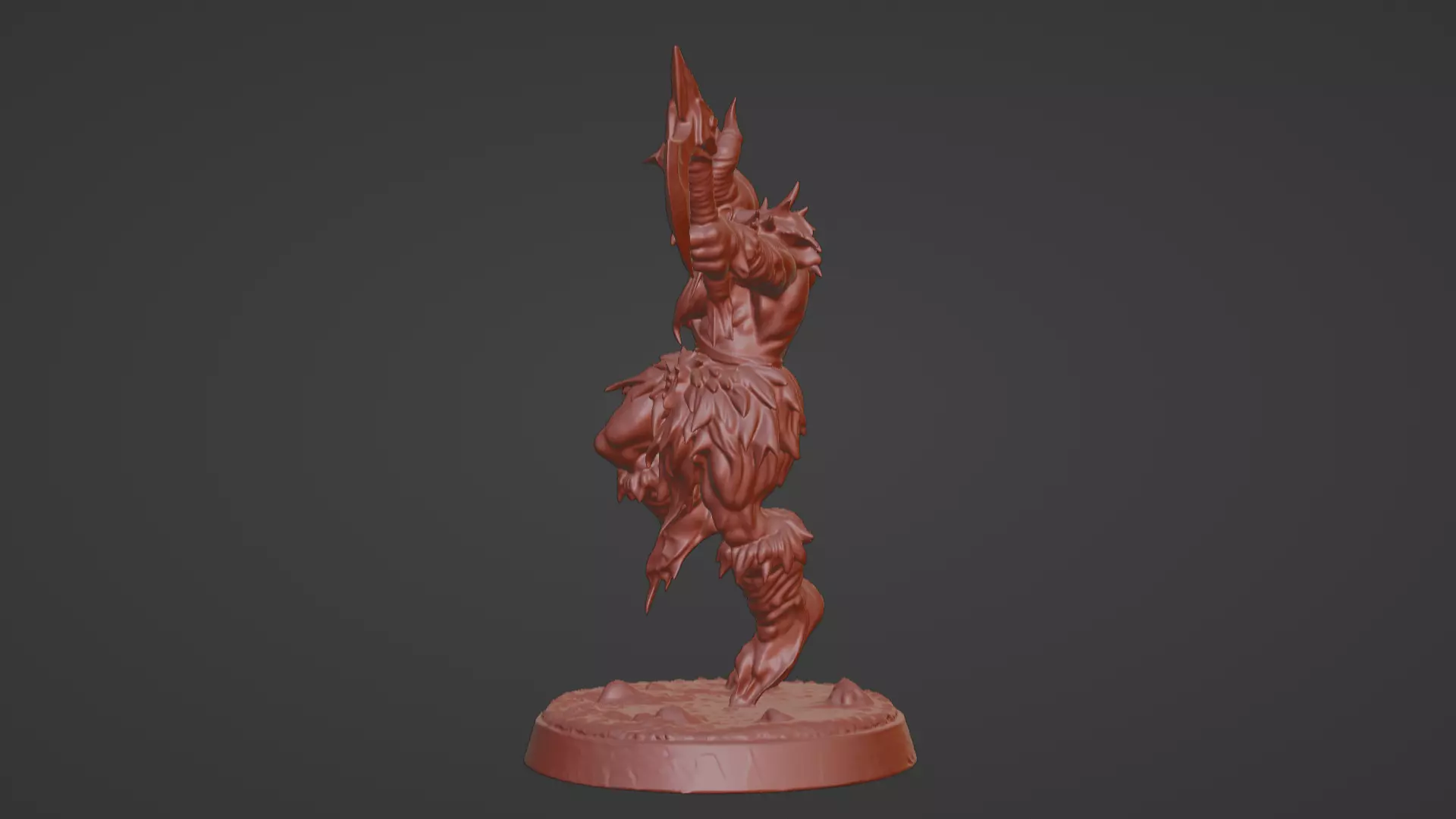Frost Berserker  Leaping Axe Wielder 3D print model_19