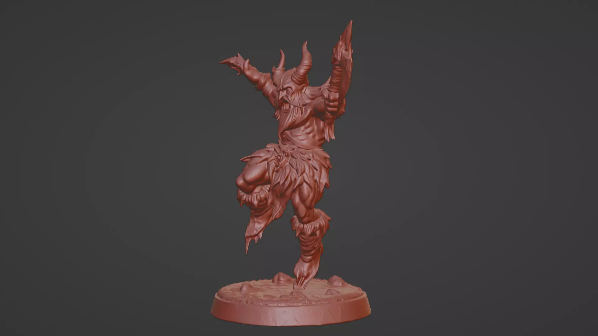 Frost Berserker  Leaping Axe Wielder 3D print model_11