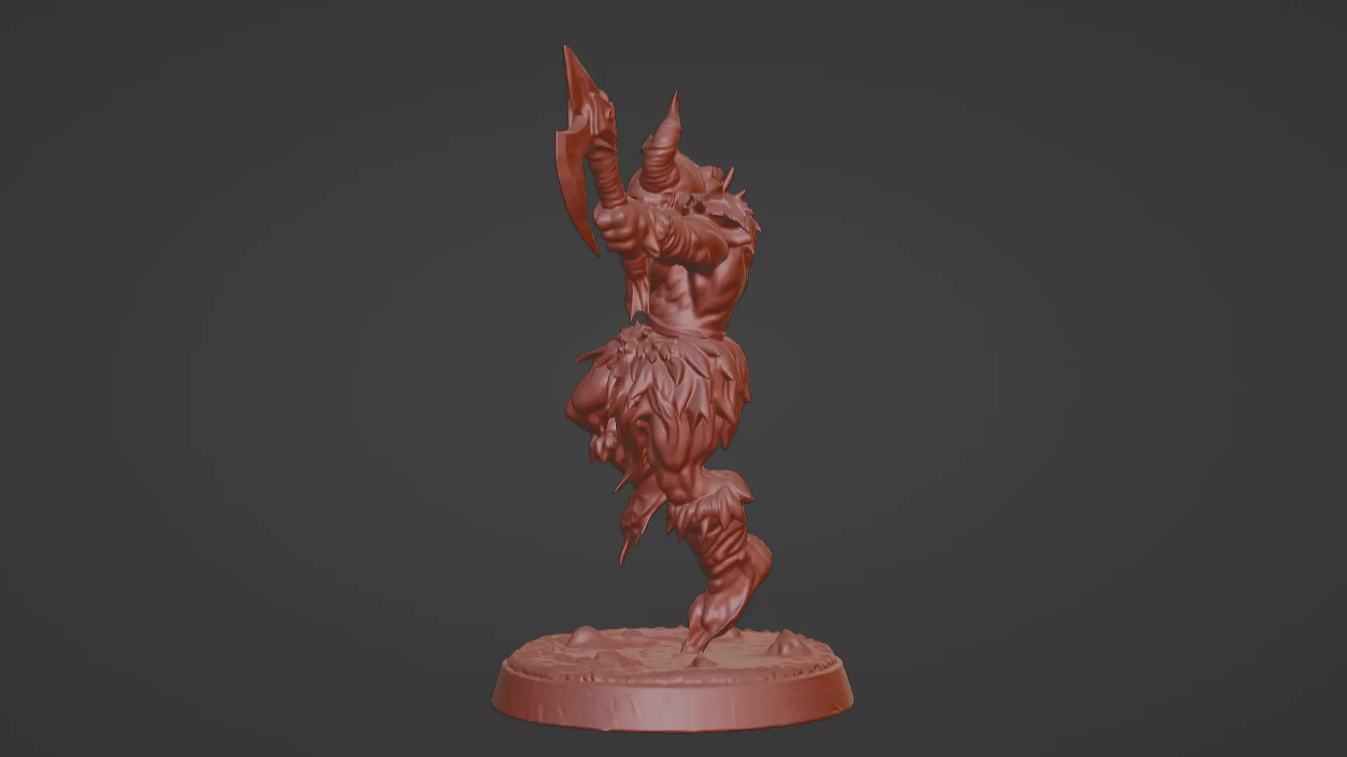 Frost Berserker  Leaping Axe Wielder 3D print model_22