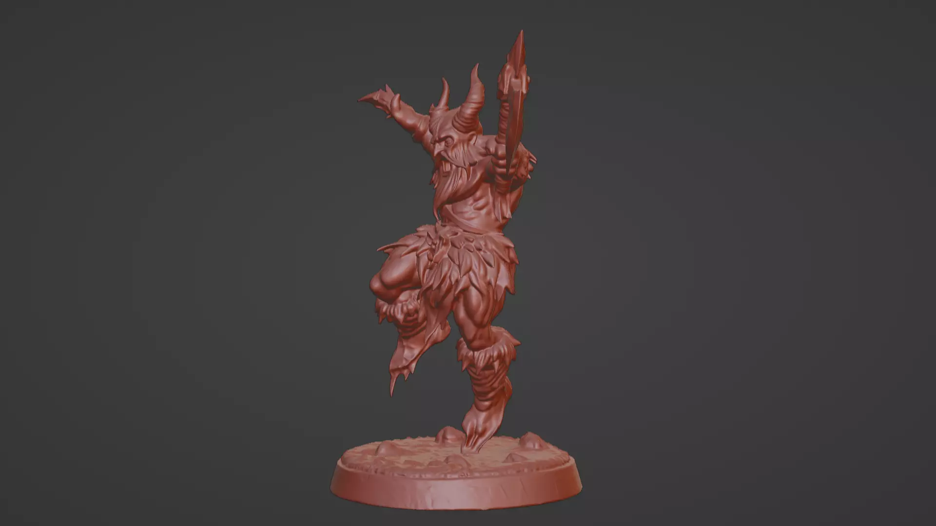 Frost Berserker  Leaping Axe Wielder 3D print model_13