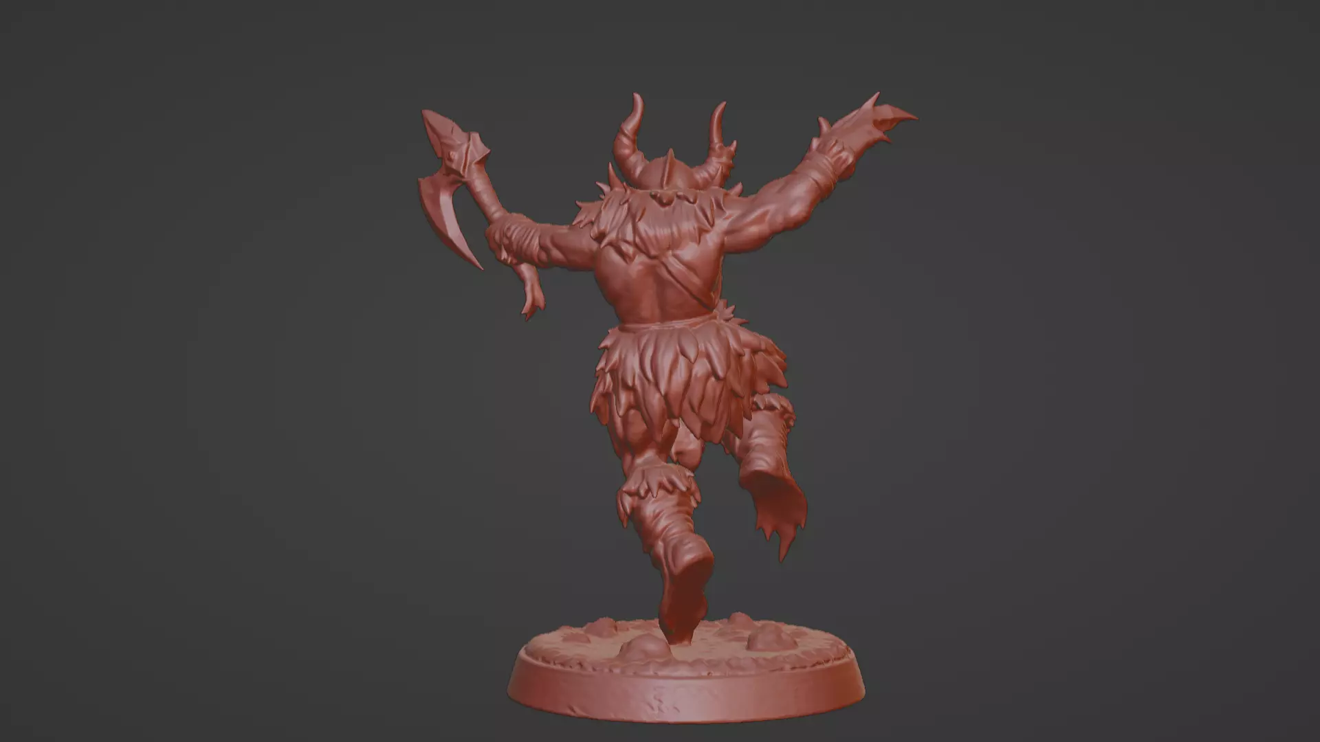 Frost Berserker  Leaping Axe Wielder 3D print model_49