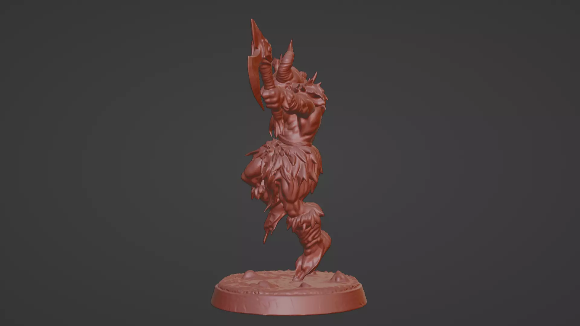 Frost Berserker  Leaping Axe Wielder 3D print model_21