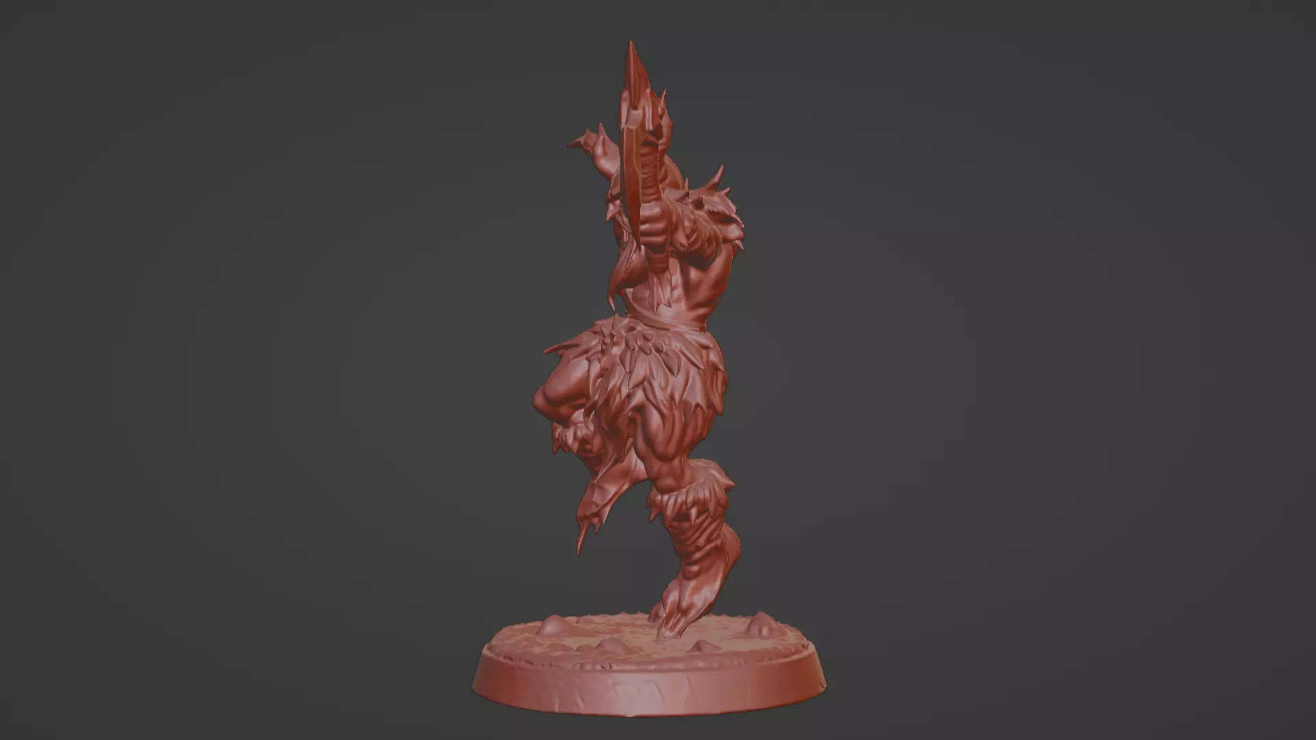 Frost Berserker  Leaping Axe Wielder 3D print model_18