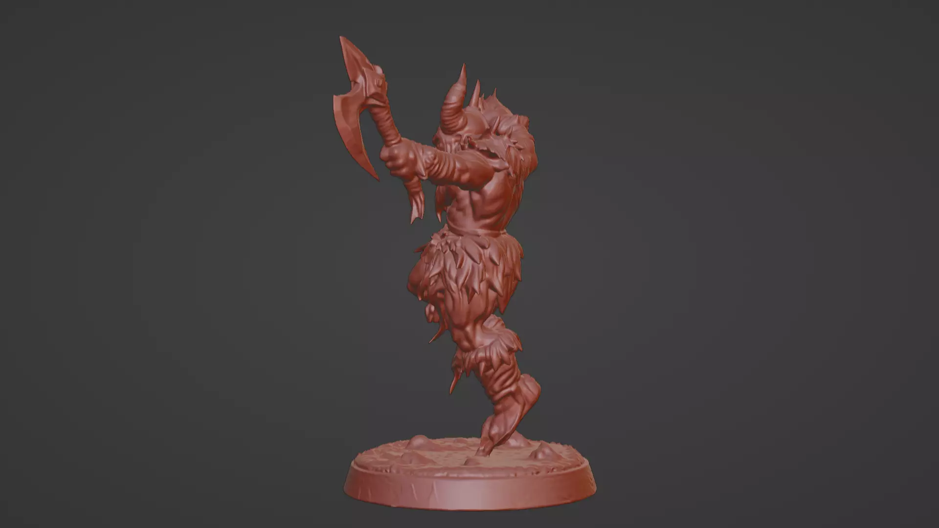 Frost Berserker  Leaping Axe Wielder 3D print model_26