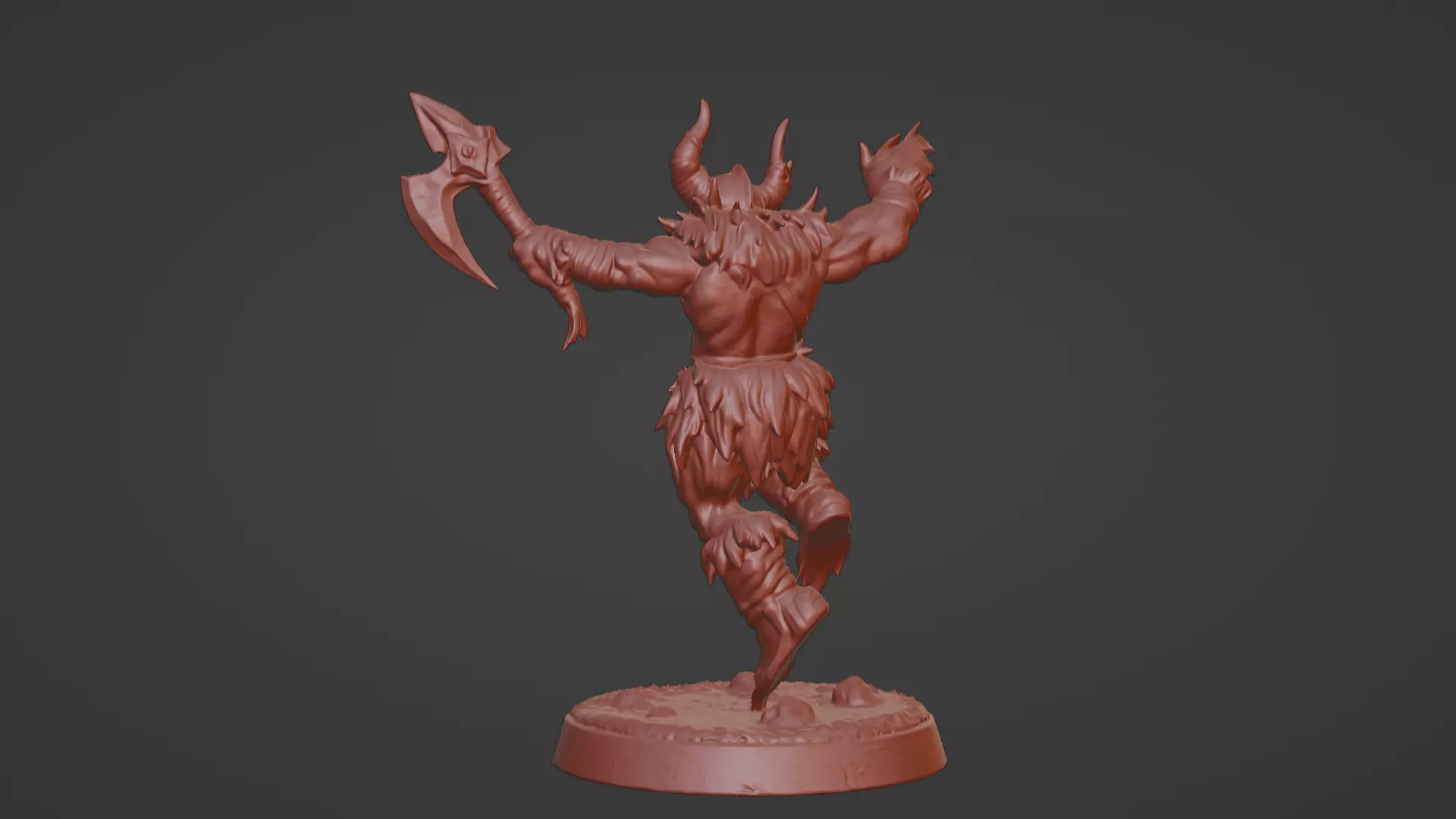 Frost Berserker  Leaping Axe Wielder 3D print model_39