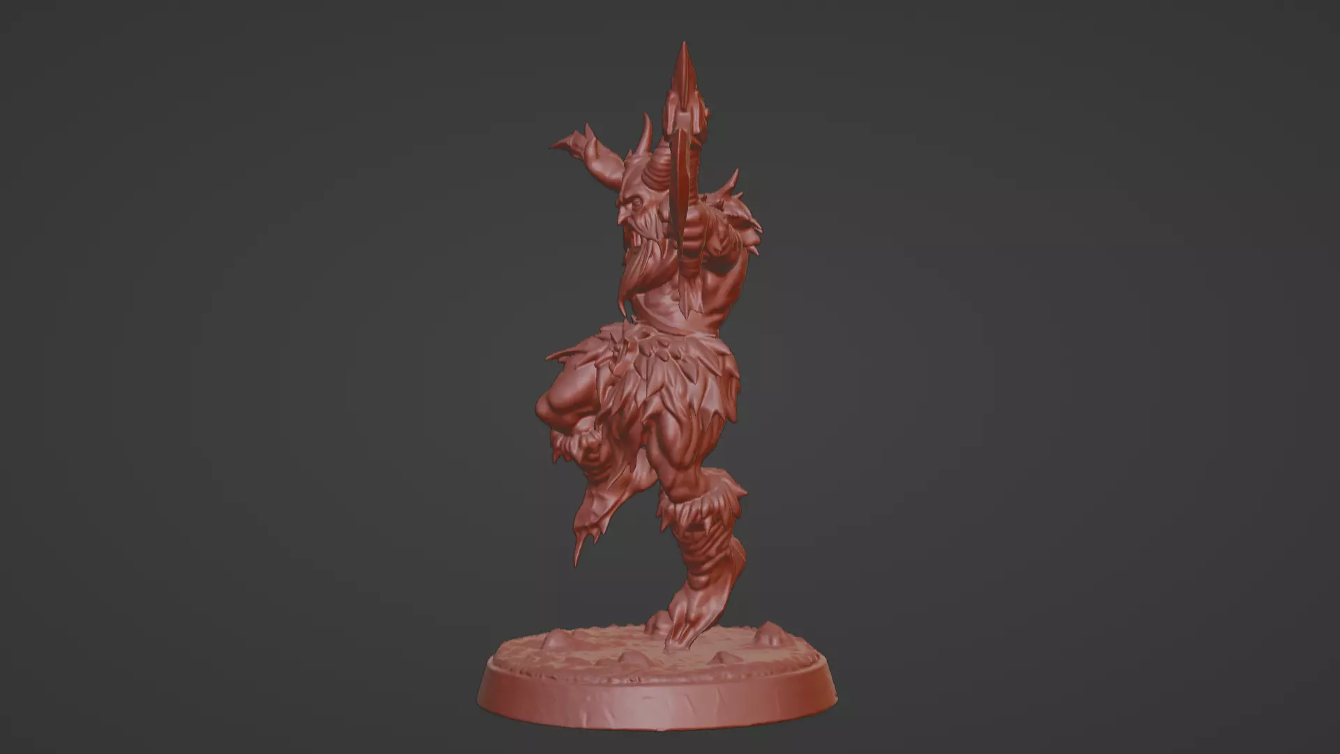 Frost Berserker  Leaping Axe Wielder 3D print model_16
