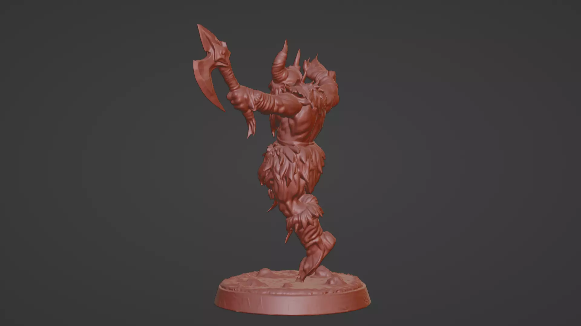 Frost Berserker  Leaping Axe Wielder 3D print model_28