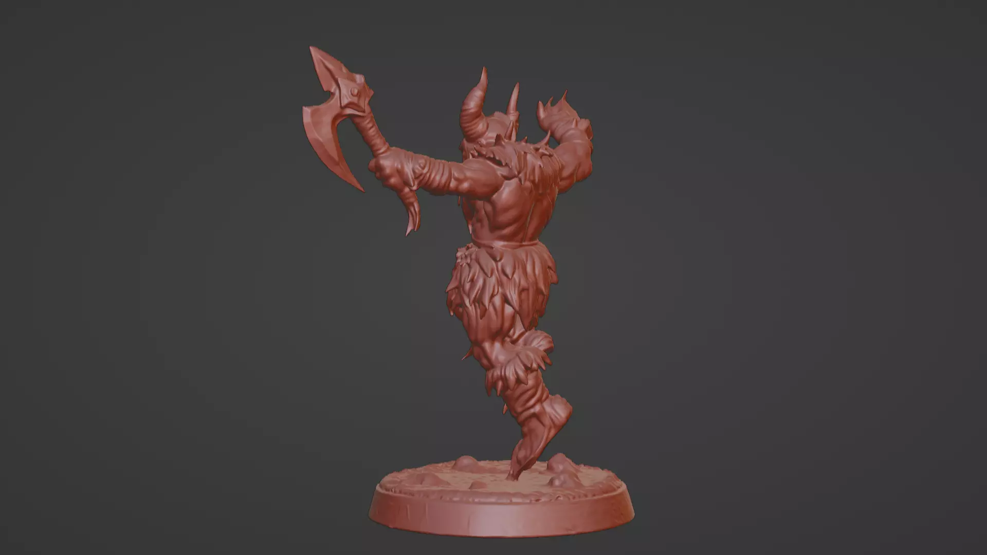 Frost Berserker  Leaping Axe Wielder 3D print model_31
