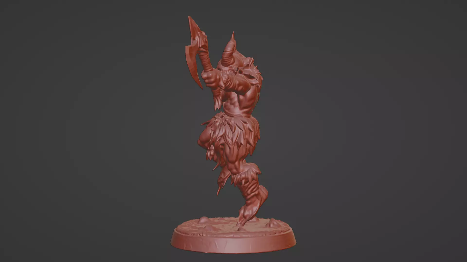 Frost Berserker  Leaping Axe Wielder 3D print model_23