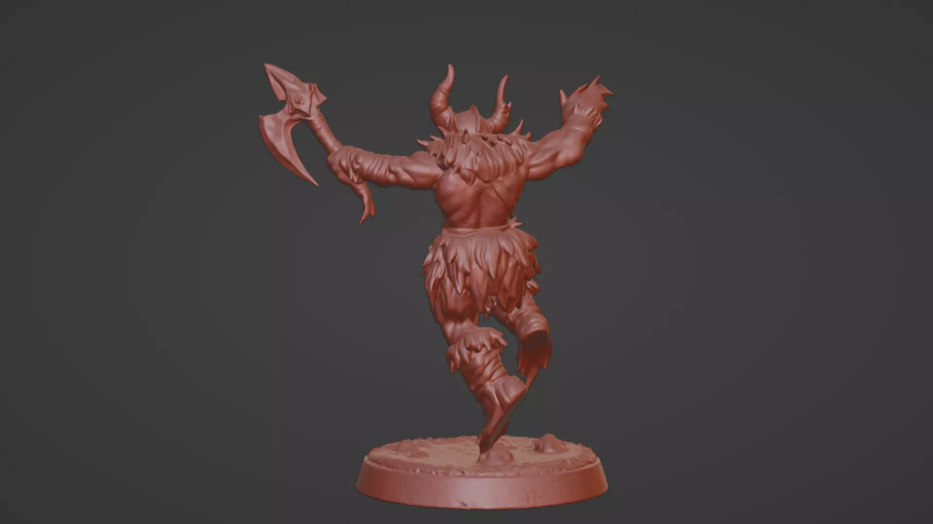 Frost Berserker  Leaping Axe Wielder 3D print model_41