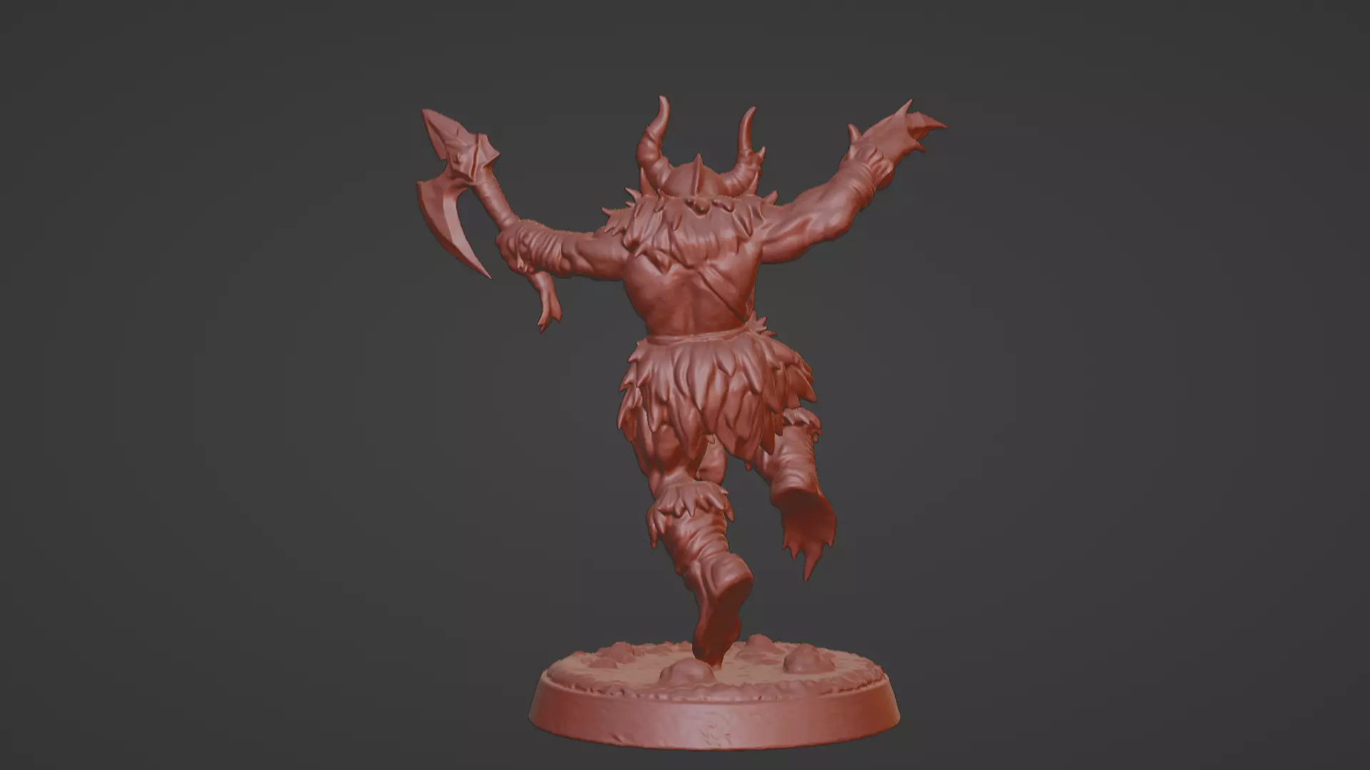 Frost Berserker  Leaping Axe Wielder 3D print model_47