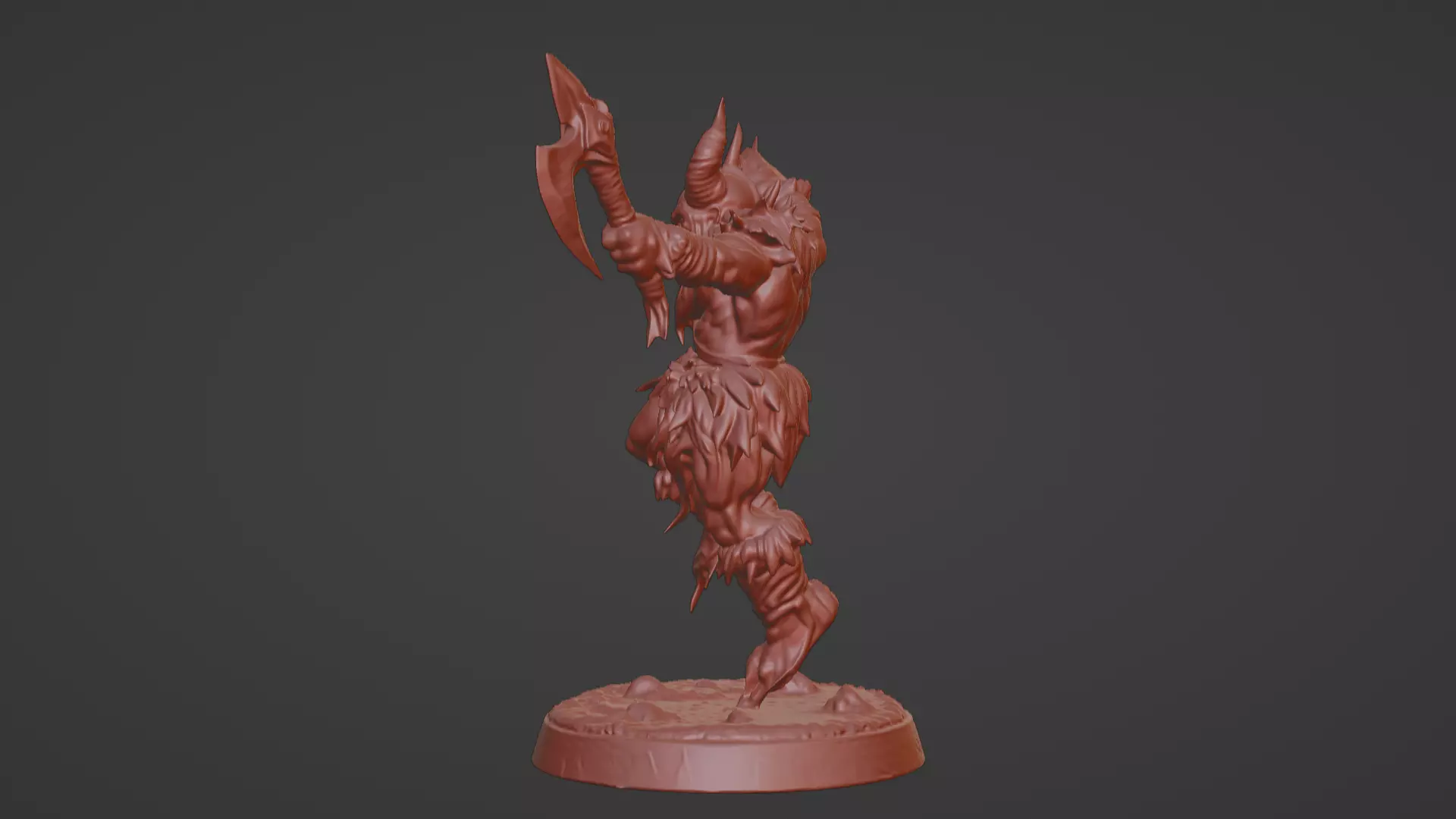 Frost Berserker  Leaping Axe Wielder 3D print model_25