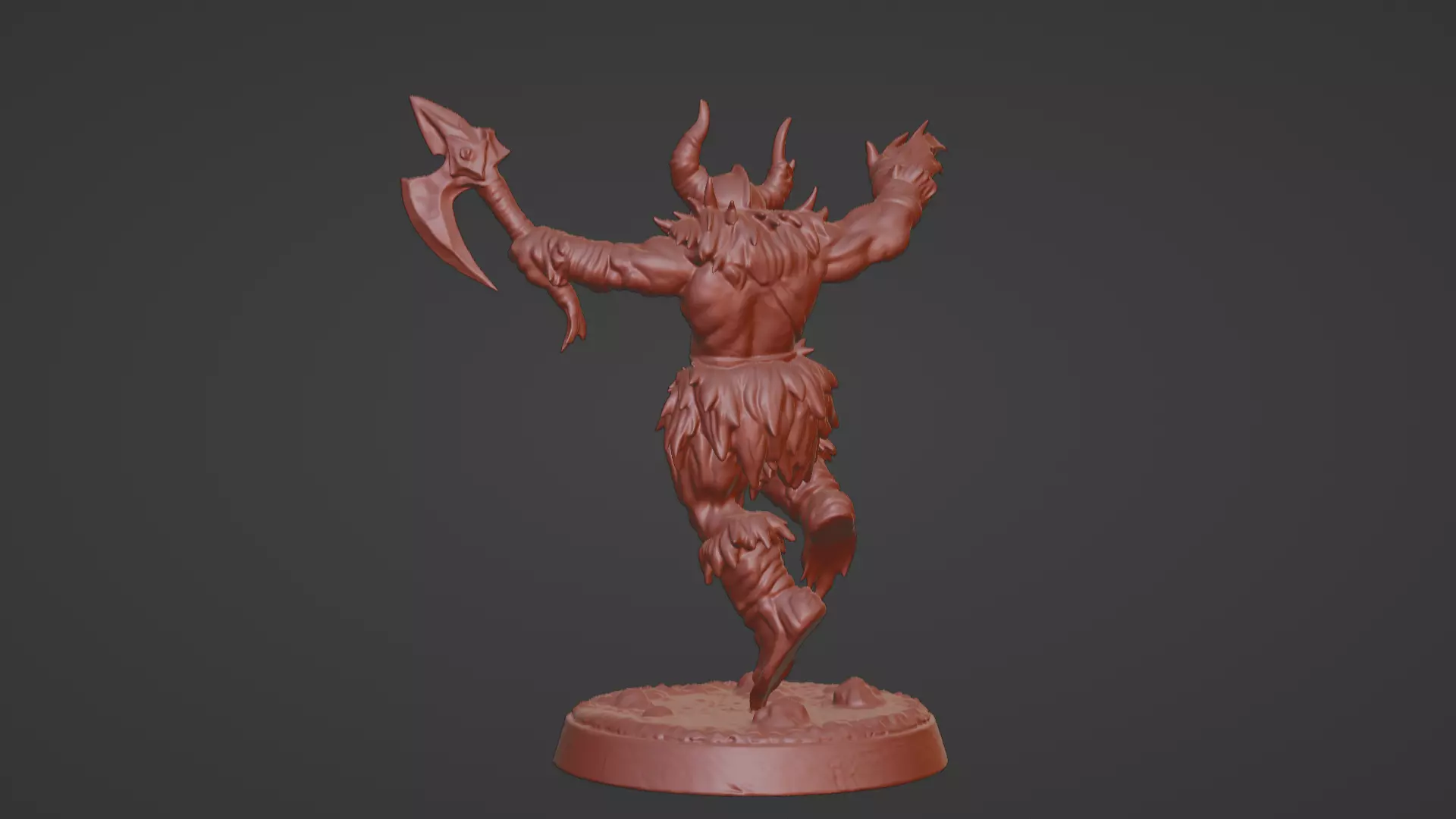 Frost Berserker  Leaping Axe Wielder 3D print model_40