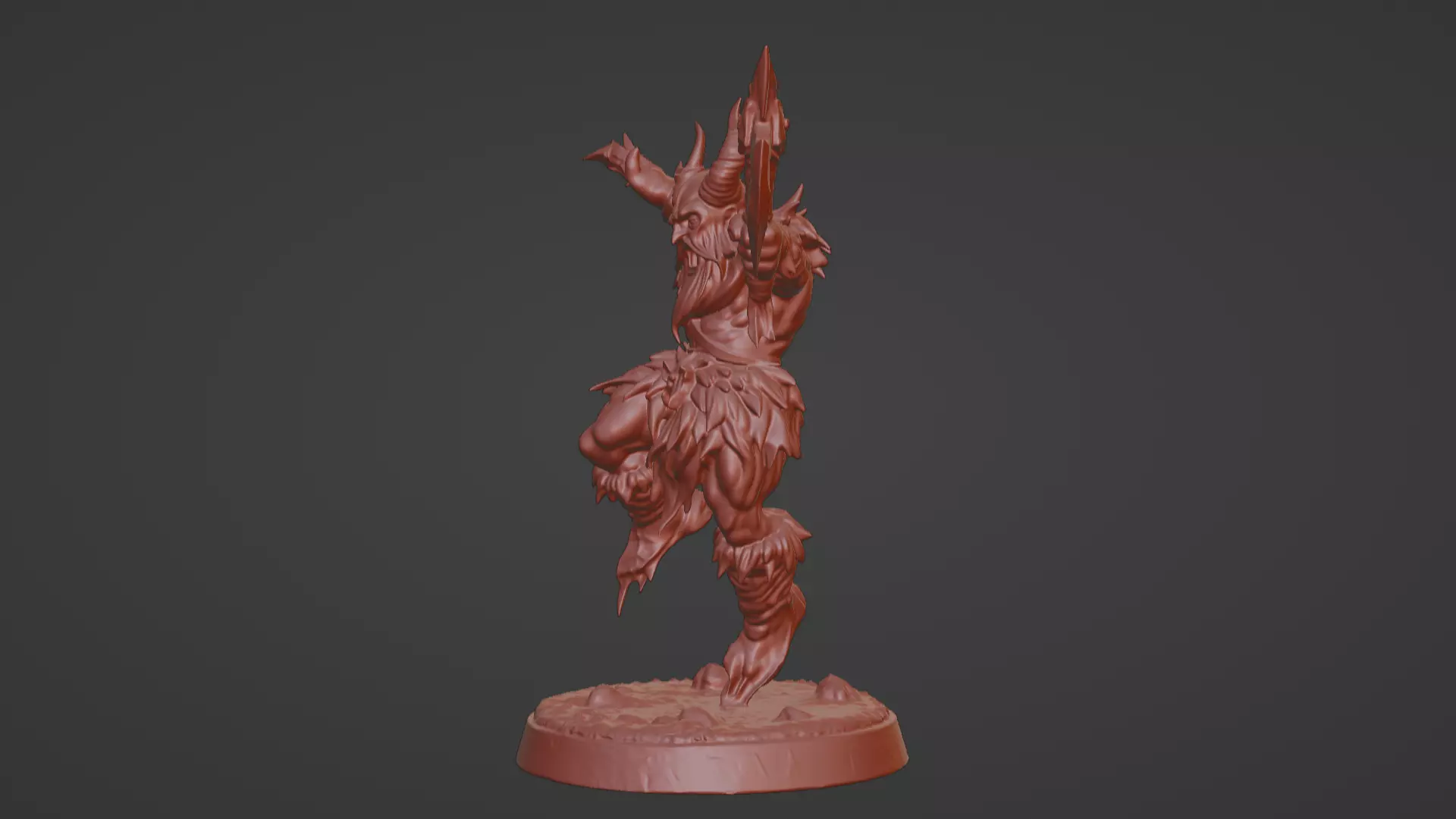 Frost Berserker  Leaping Axe Wielder 3D print model_15