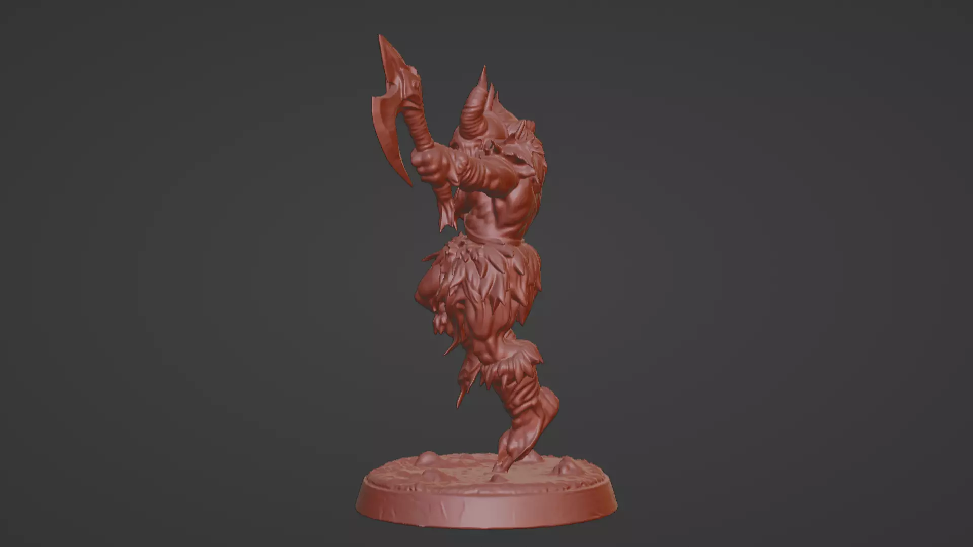 Frost Berserker  Leaping Axe Wielder 3D print model_24