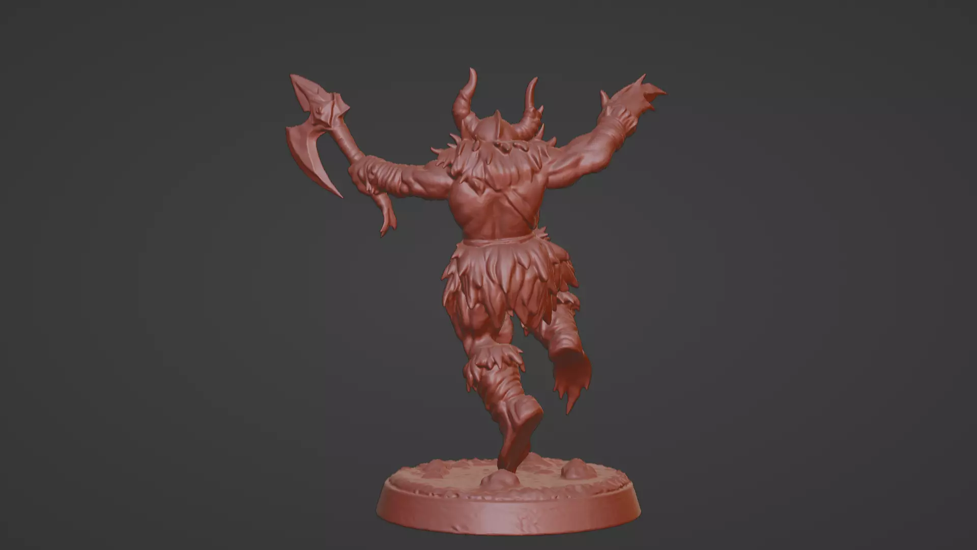 Frost Berserker  Leaping Axe Wielder 3D print model_45