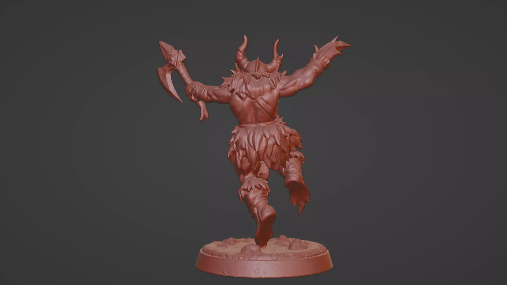 Frost Berserker  Leaping Axe Wielder 3D print model_48