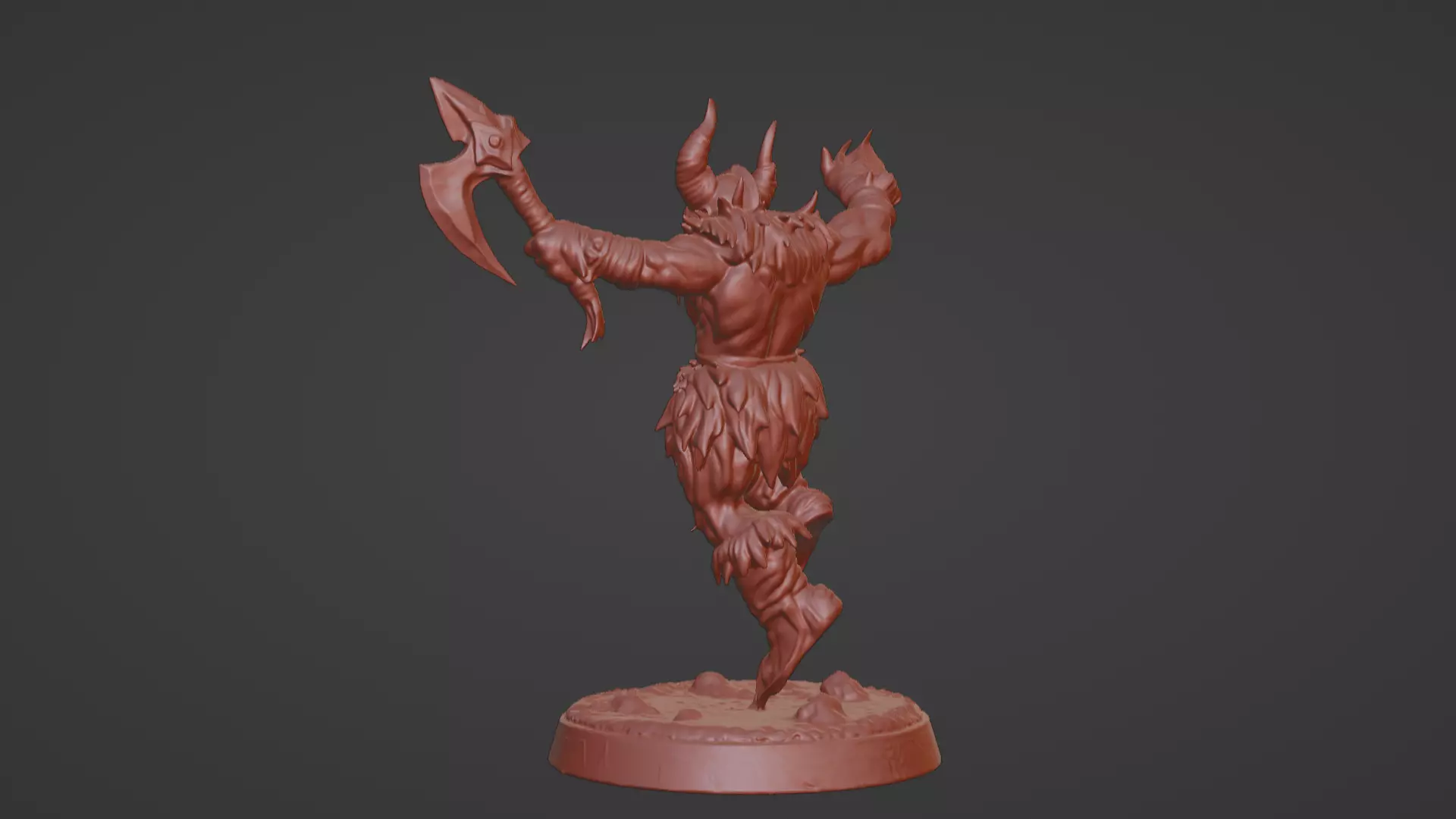Frost Berserker  Leaping Axe Wielder 3D print model_34