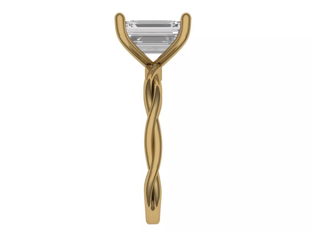 EMERALD STONE RING 3D print model_2