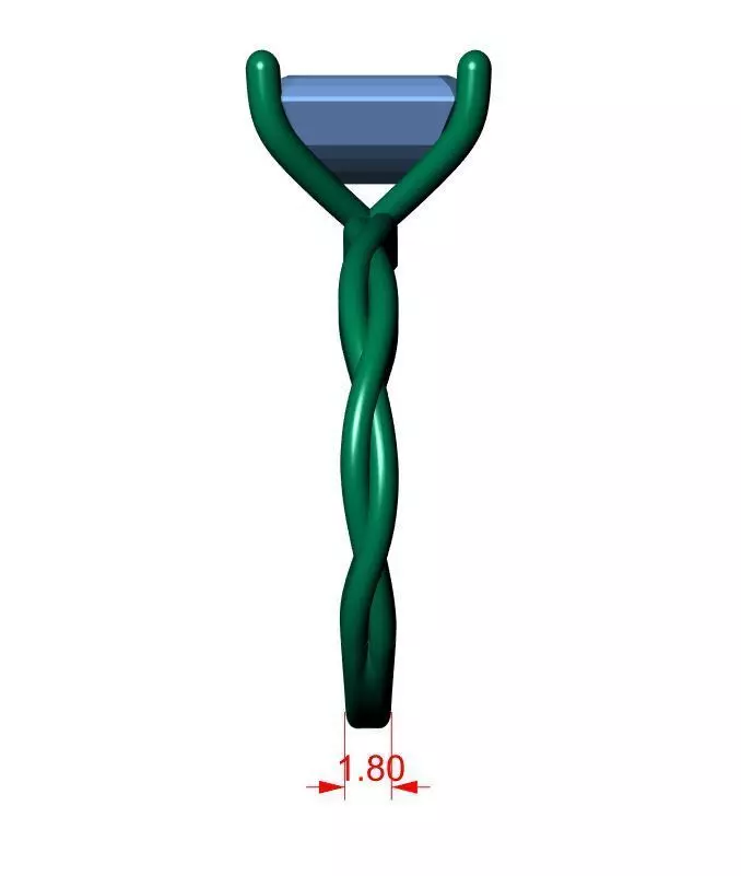 EMERALD STONE RING 3D print model_7