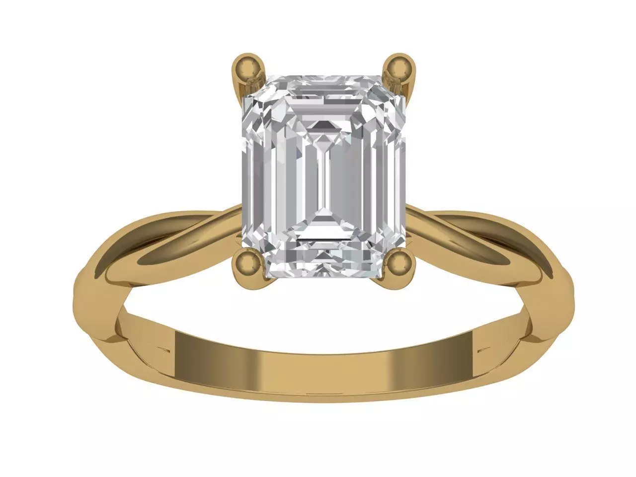 EMERALD STONE RING 3D print model_5