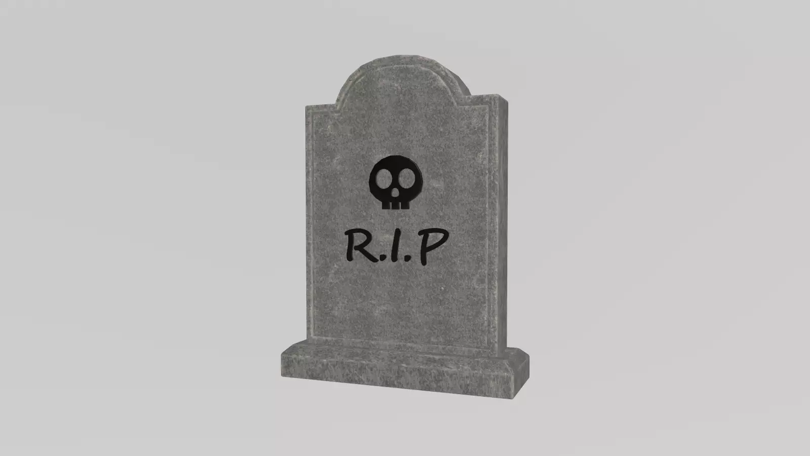 Stylized Low-Poly Gravestone Low-poly 3D model_4
