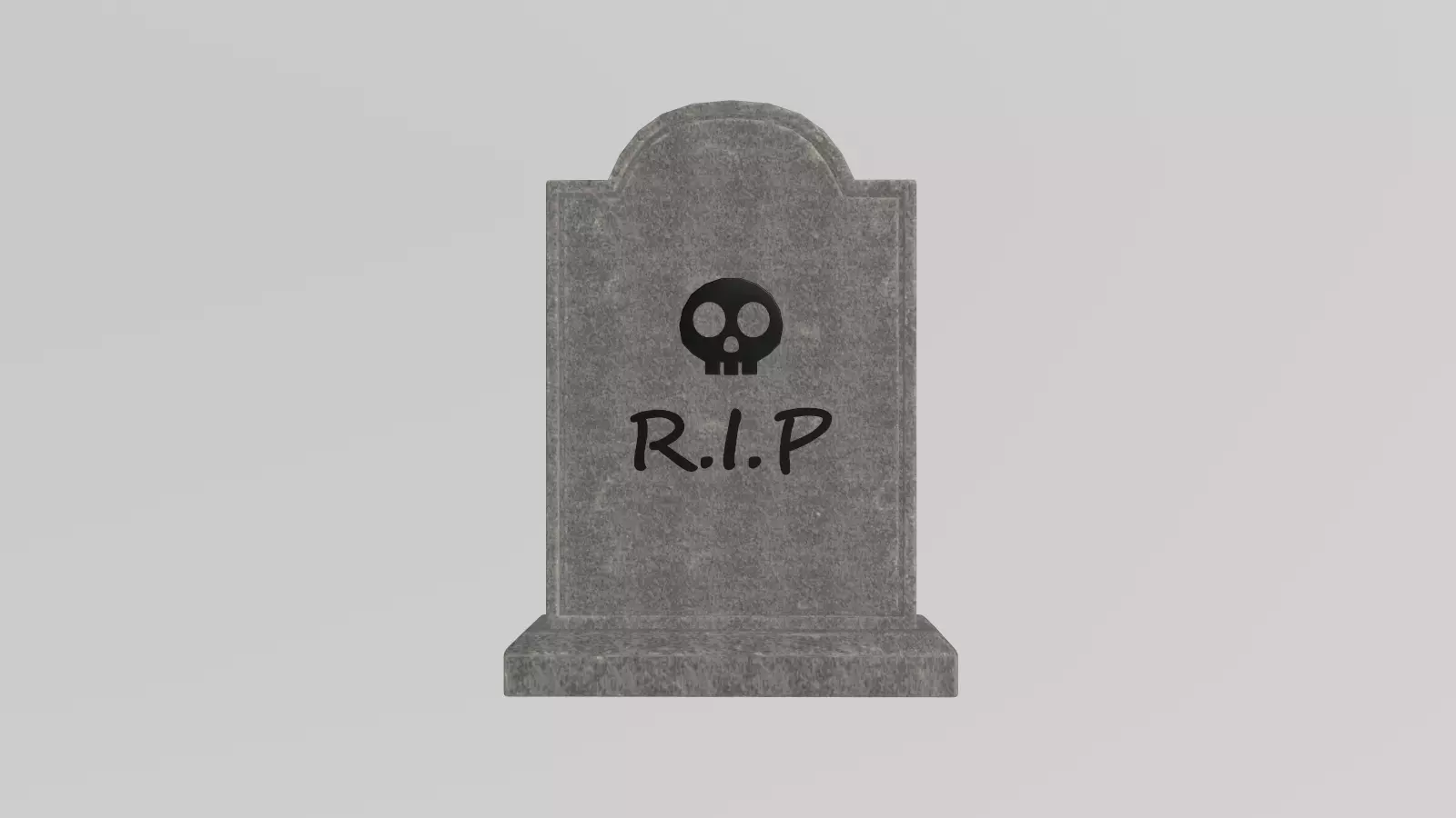 Stylized Low-Poly Gravestone Low-poly 3D model_3