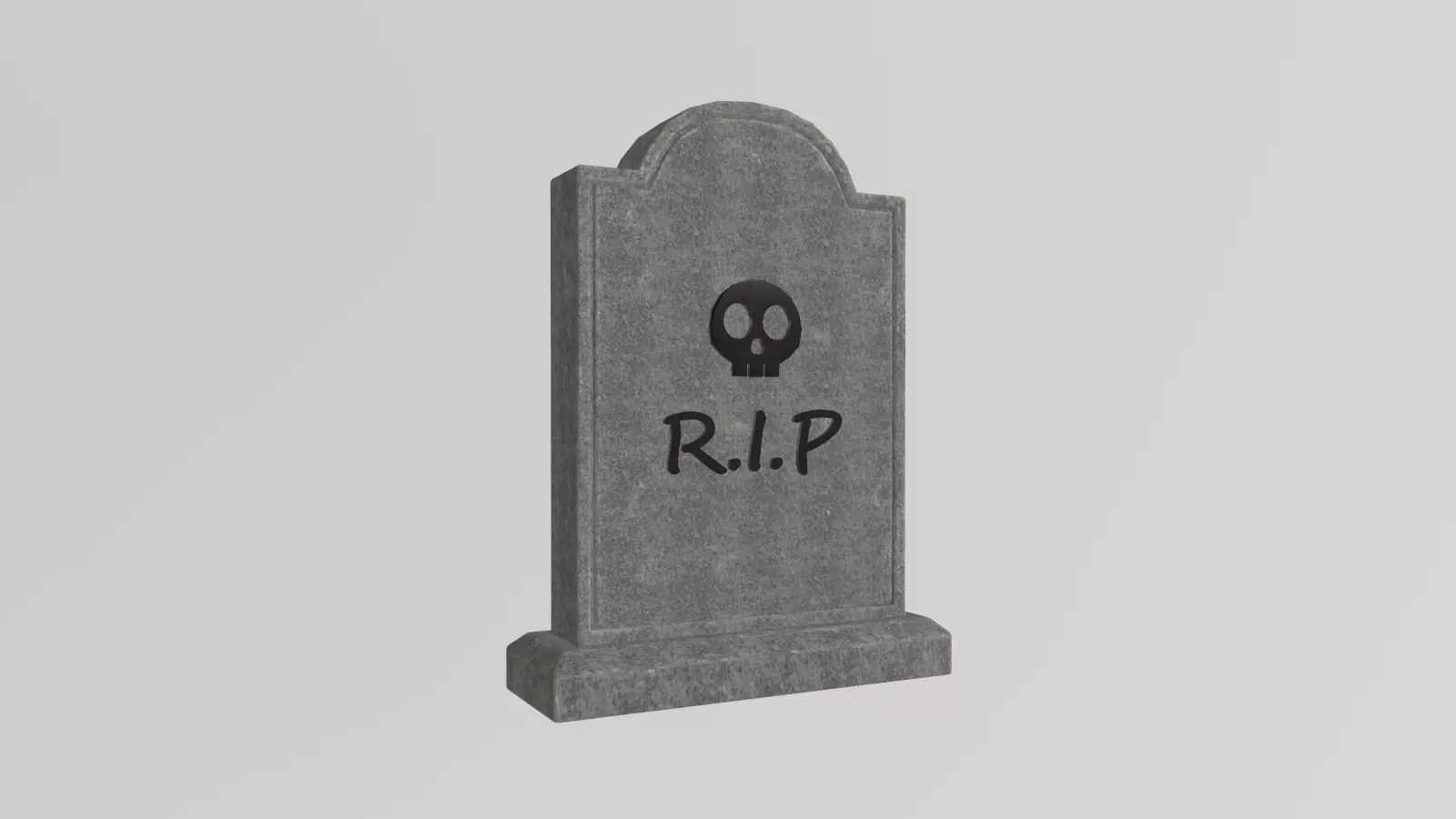 Stylized Low-Poly Gravestone Low-poly 3D model_8
