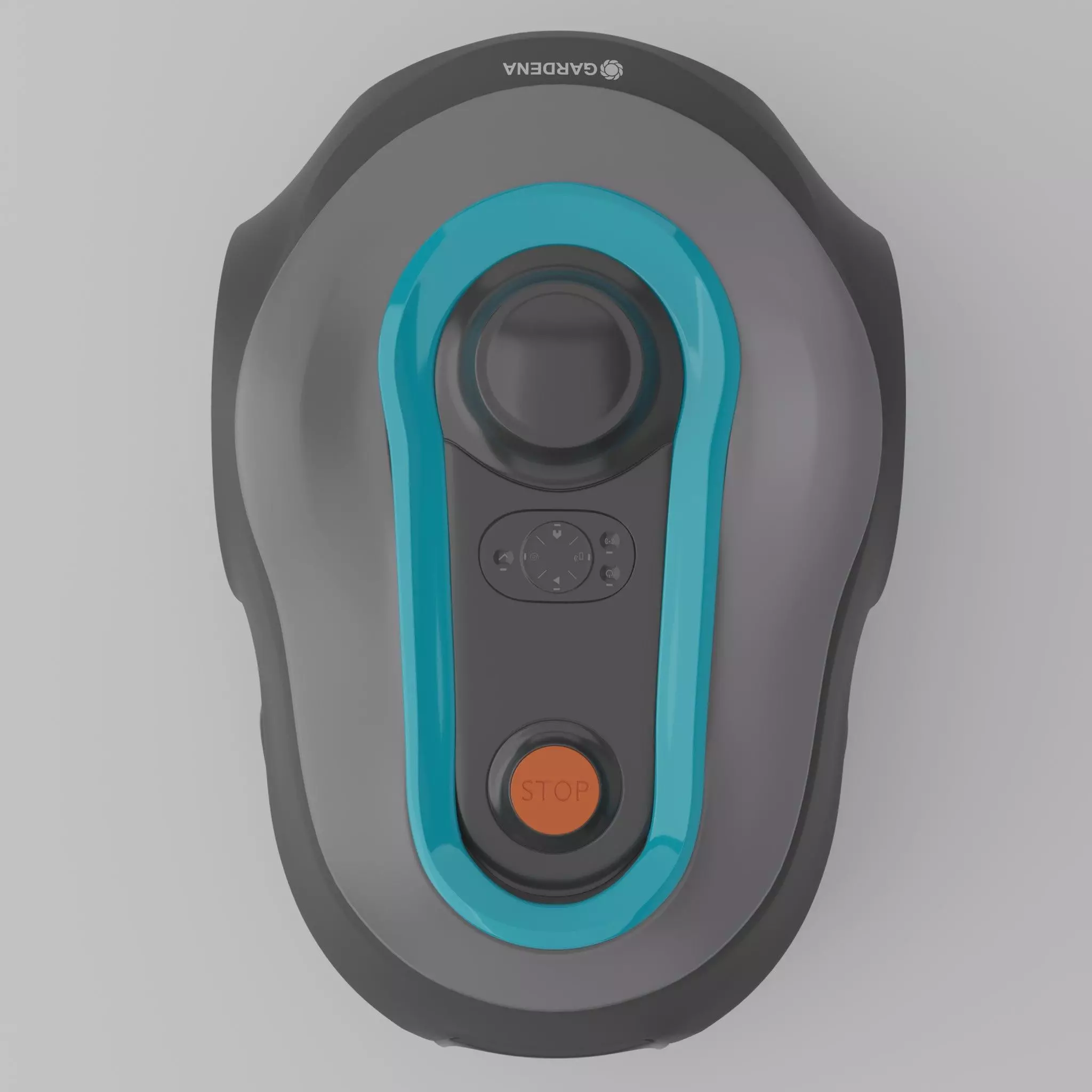 Lawnmower robot Low-poly 3D model_4