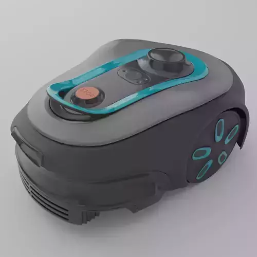 Lawnmower robot Low-poly 3D model