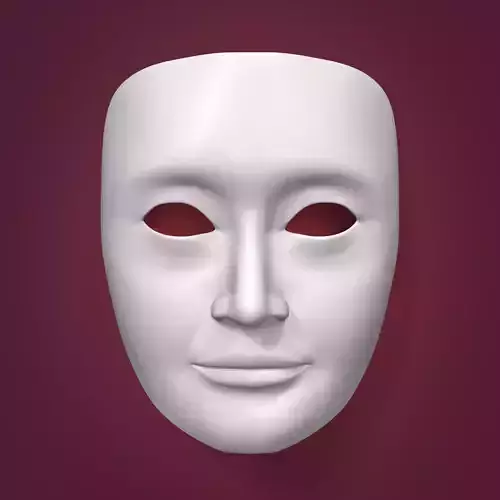 Masks Low-poly 3D model