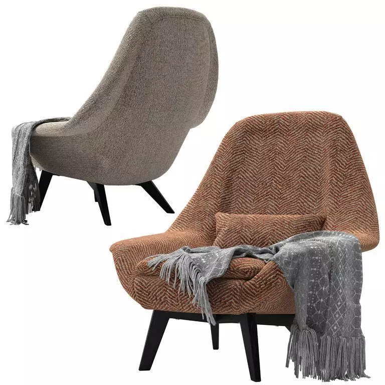 Armchair OLAF WOOD BASE 3D model_1