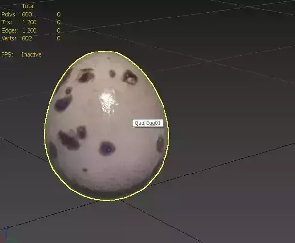 Quail Egg M01 Low-poly 3D model 3