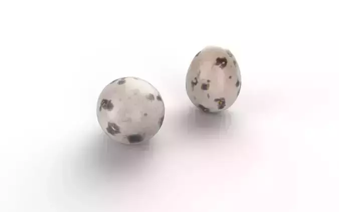 Quail Egg M01 Low-poly 3D model 5
