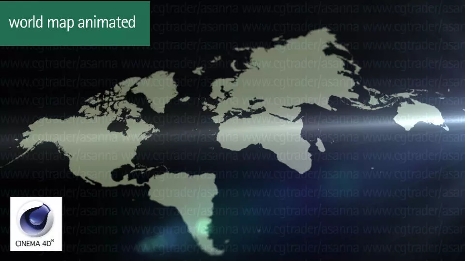 AS WorldMap FX Animated Low-poly 3D model_0