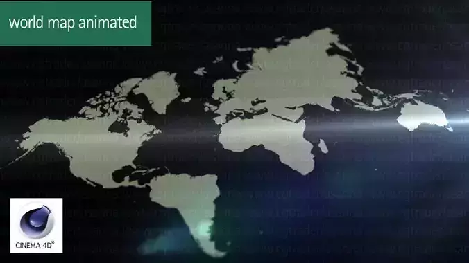AS WorldMap FX Animated  Low-poly 3D model