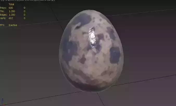 Quail Egg M05 Low-poly 3D model 3