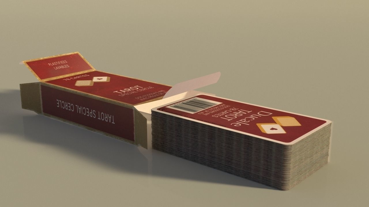 CARD GAME---Tarot Nouveau Low-poly 3D model_12