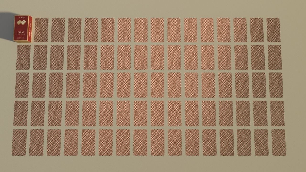 CARD GAME---Tarot Nouveau Low-poly 3D model_16