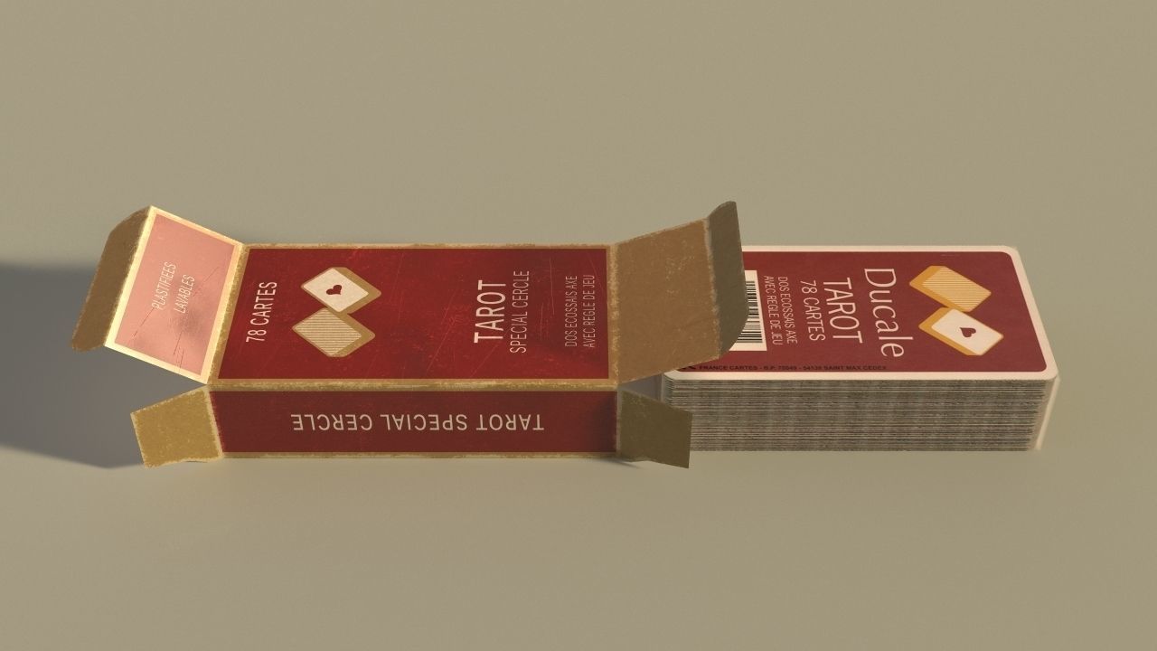 CARD GAME---Tarot Nouveau Low-poly 3D model_13