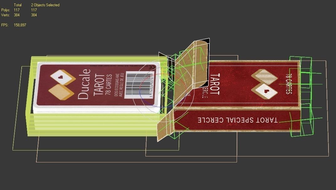 CARD GAME---Tarot Nouveau Low-poly 3D model_25