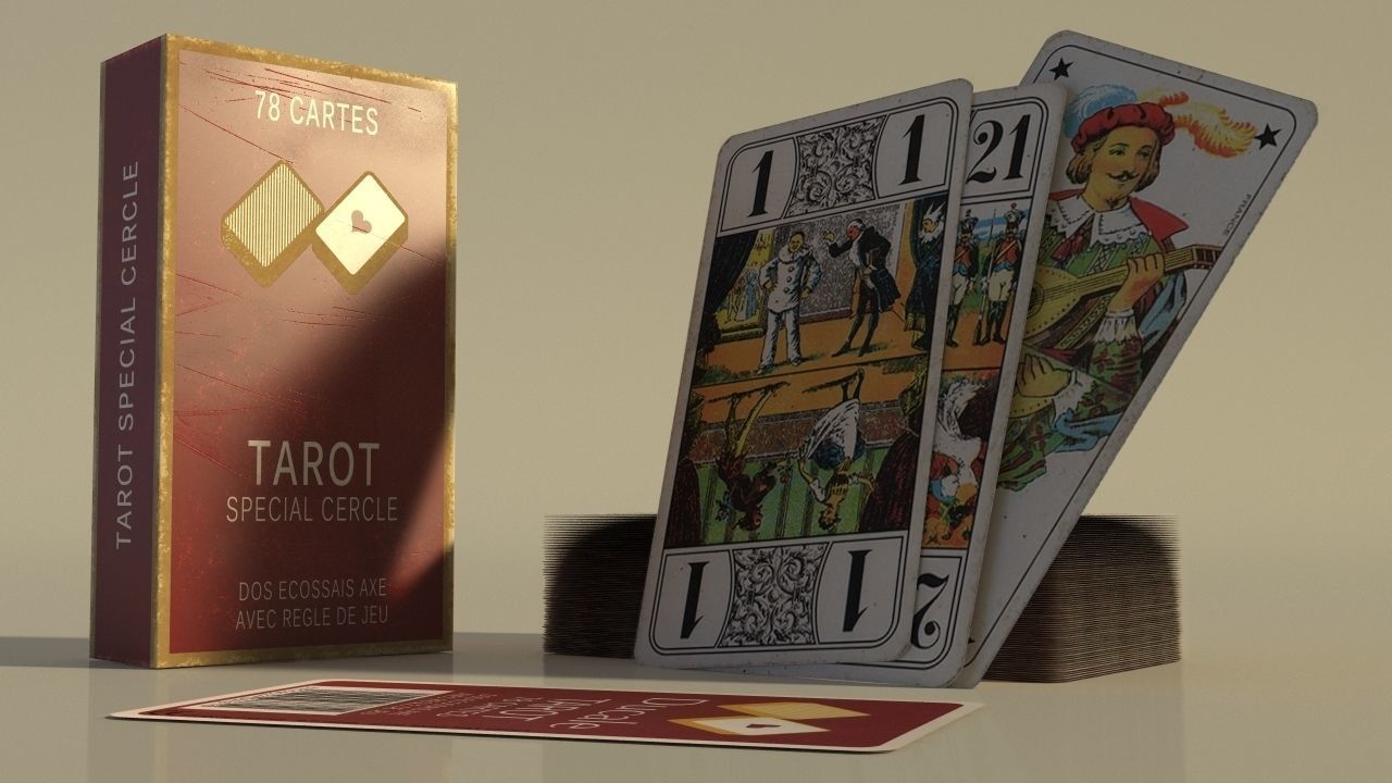 CARD GAME---Tarot Nouveau Low-poly 3D model_2