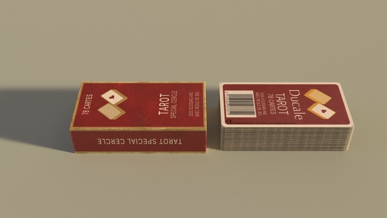 CARD GAME---Tarot Nouveau Low-poly 3D model_14