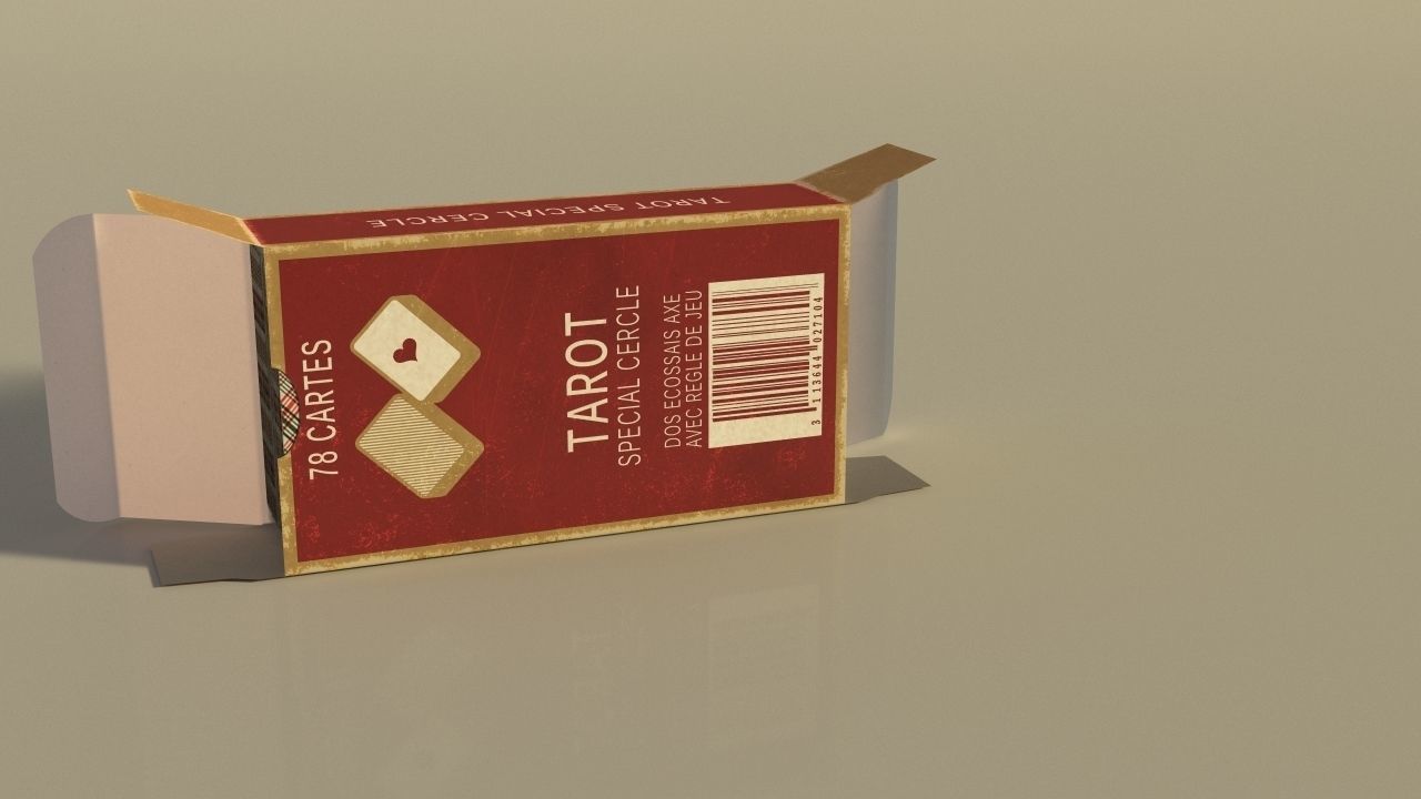 CARD GAME---Tarot Nouveau Low-poly 3D model_9
