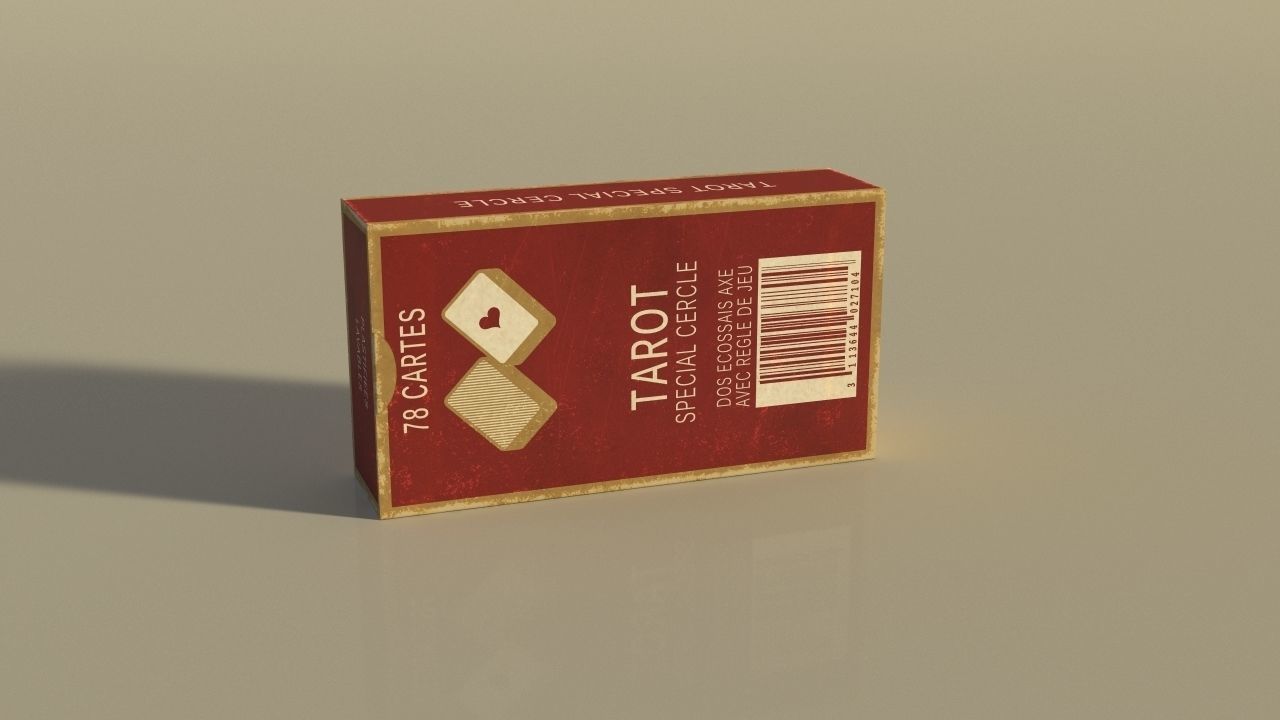 CARD GAME---Tarot Nouveau Low-poly 3D model_8