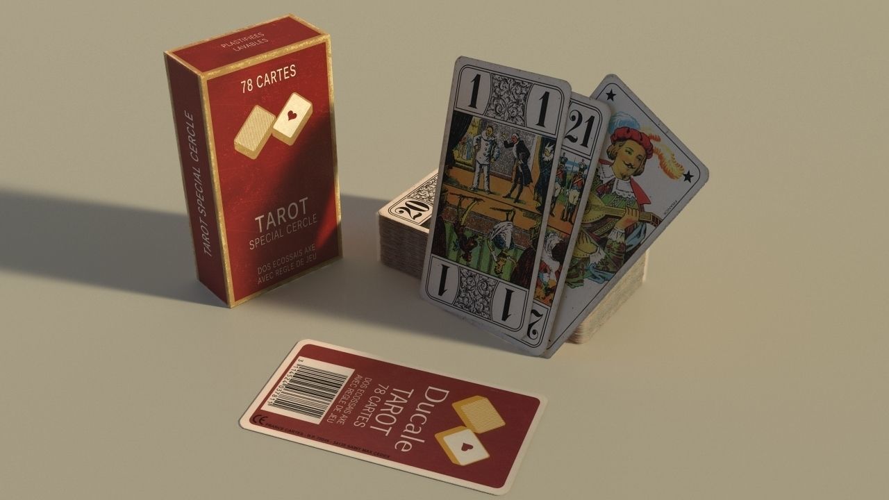 CARD GAME---Tarot Nouveau Low-poly 3D model_1