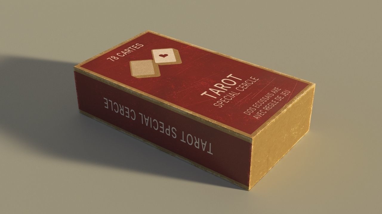 CARD GAME---Tarot Nouveau Low-poly 3D model_6