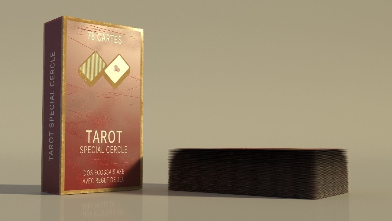 CARD GAME---Tarot Nouveau Low-poly 3D model_3