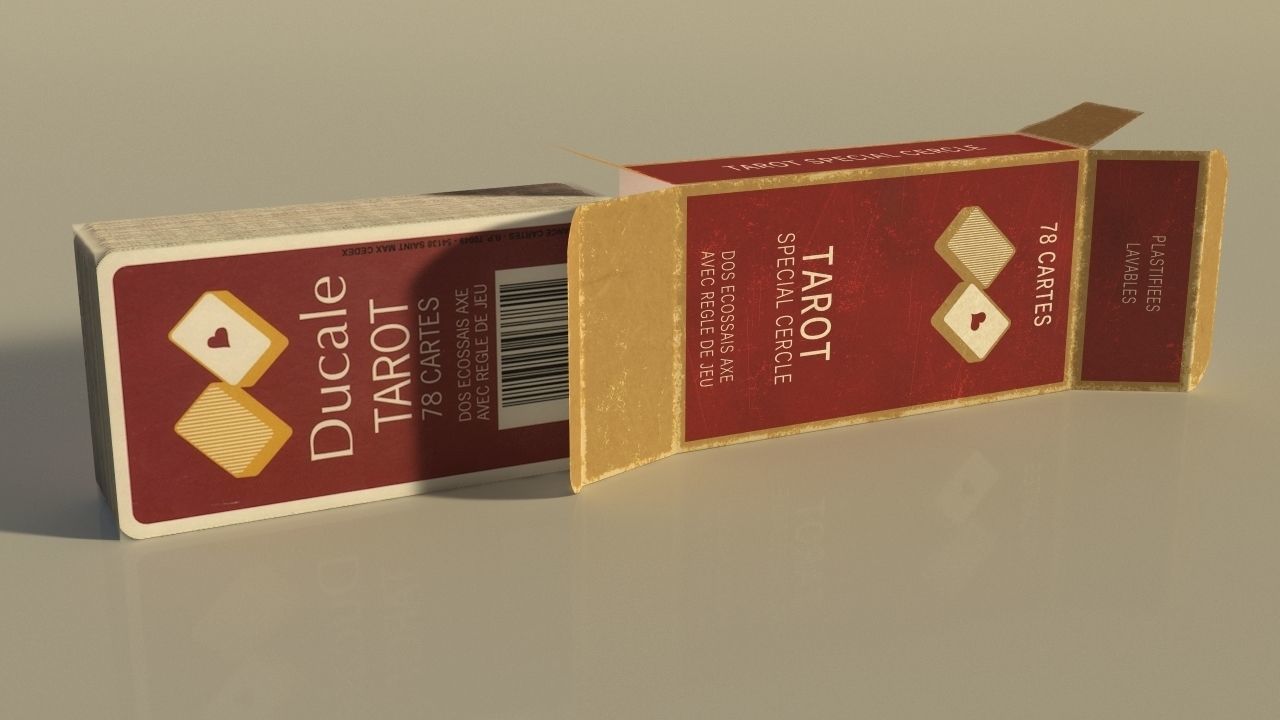 CARD GAME---Tarot Nouveau Low-poly 3D model_11