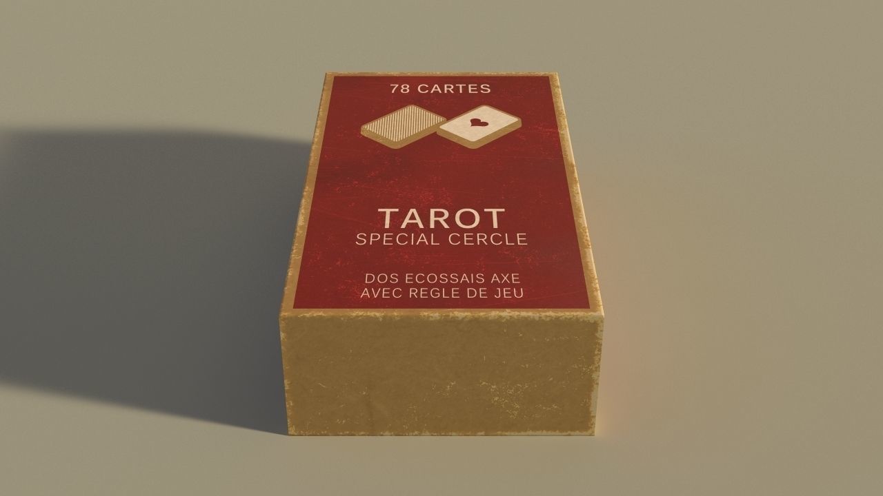 CARD GAME---Tarot Nouveau Low-poly 3D model_4